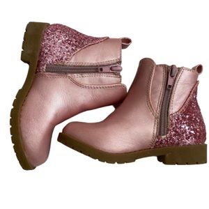 Stepping stones little girl 7 pink glitter boots
